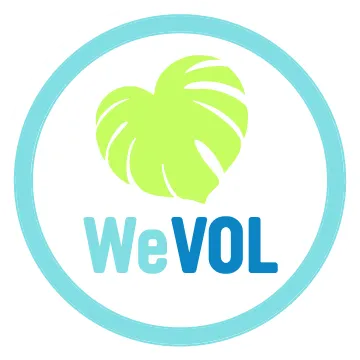 WeVOL logo with a light green leaf above the word “WeVOL” inside a teal circle